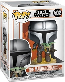 FUNKO POP Star Wars: The Mandalorian - 402 The Mandalorian w/child - Disponibile in 2/3 giorni lavorativi Funko