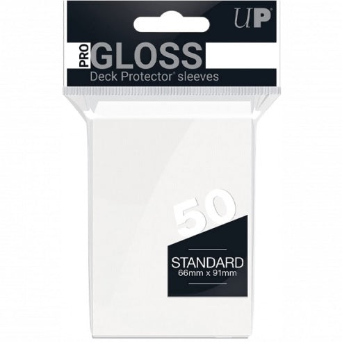 ULTRA PRO - 50 Bustine Standard Pro Gloss White - Disponibile in 2/3 giorni lavorativi Ultra Pro