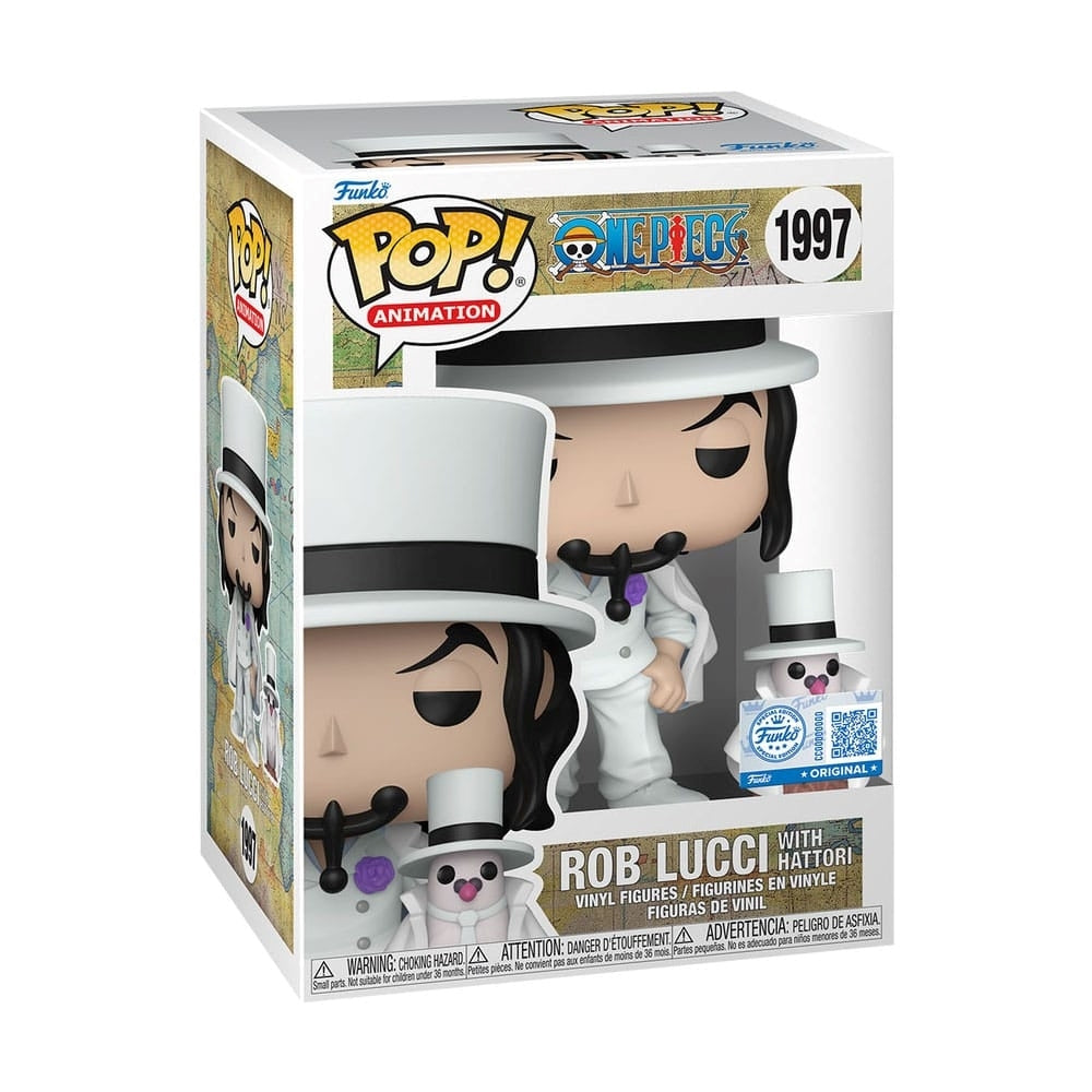 FUNKO POP Animation: One Piece - 1997 Rob Lucci With Hattori W/Chase (Exclusive) 9 cm Funko