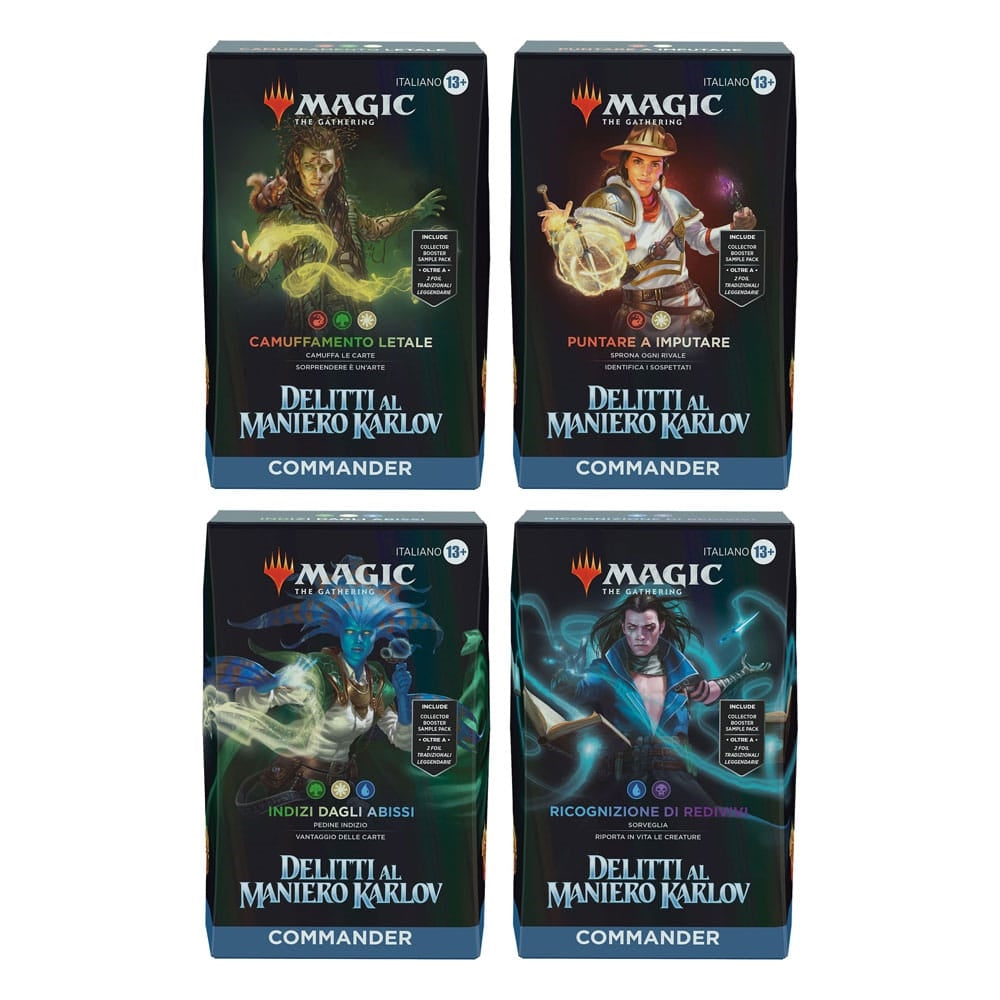 Magic: The Gathering - Murders at Karlov Manor Commander Deck Display (4 mazzi) - ITA Wizards