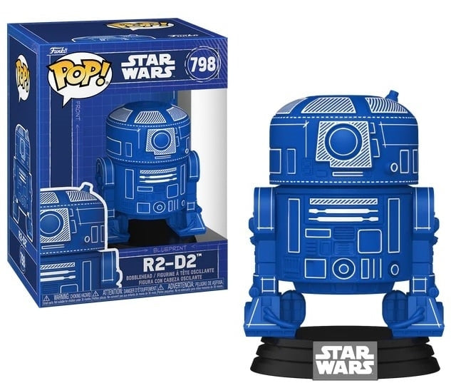 FUNKO POP Star Wars: Star Wars S11- R2-D2 Blue Print concept 9 cm - Disponibilità immediata Funko