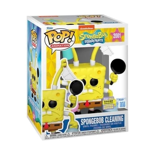 FUNKO POP Premium Spongebob - 2001 Spongebob Cleaning (Exclusive) 9cm - Disponibile in 2/3 giorni lavorativi Funko