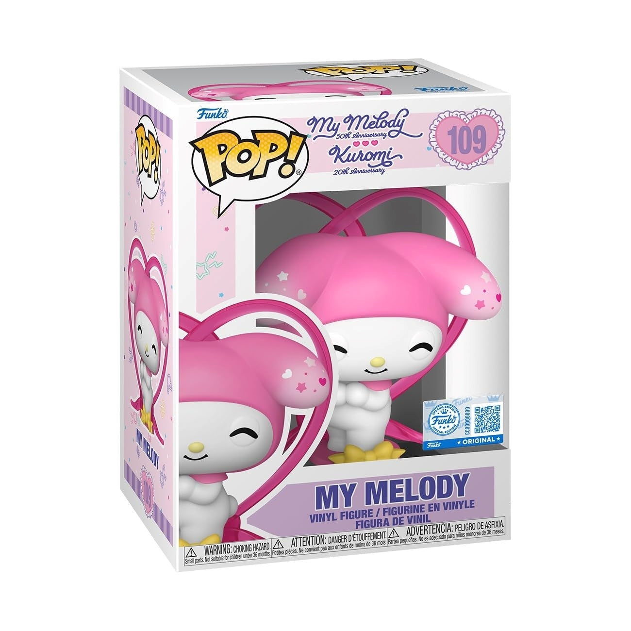 FUNKO POP Sanrio: My Melody 50th Anniversary - 109 My Melody (Exclusive) 9cm - Disponibile in 2/3 giorni lavorativi Funko