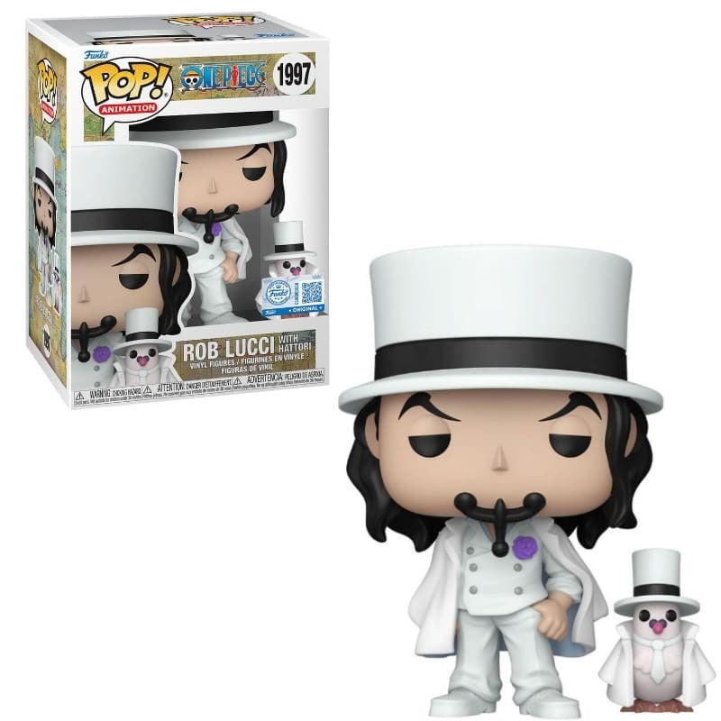 FUNKO POP Animation: One Piece - 1997 Rob Lucci With Hattori W/Chase (Exclusive) 9 cm (DAMAGED BOX) Funko