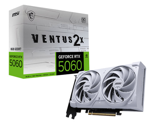 Scheda video GPU MSI GeForce RTX 5060 8G VENTUS 2X OC - Consegna gratuita in circa 7 giorni lavorativi MSI