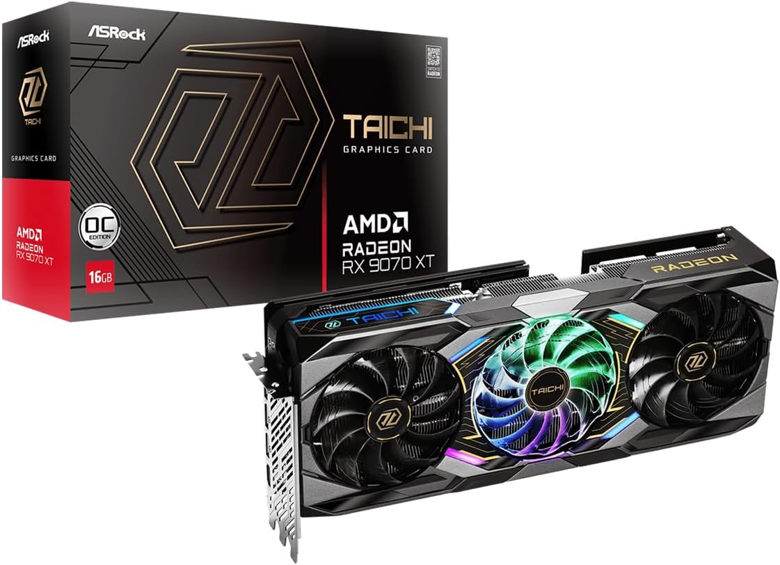 ASRock Radeon RX 9070 XT Taichi 16GB OC - Grafikkarten AsRock