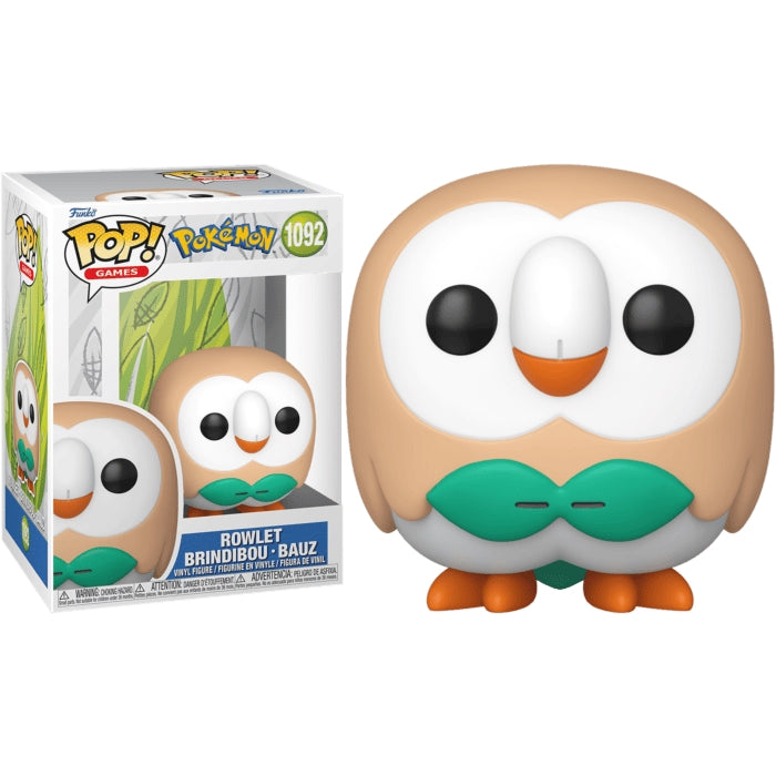 FUNKO POP Games: Pokemon- Rowlet 9 cm - Disponibile in 2/3 giorni lavorativi Funko
