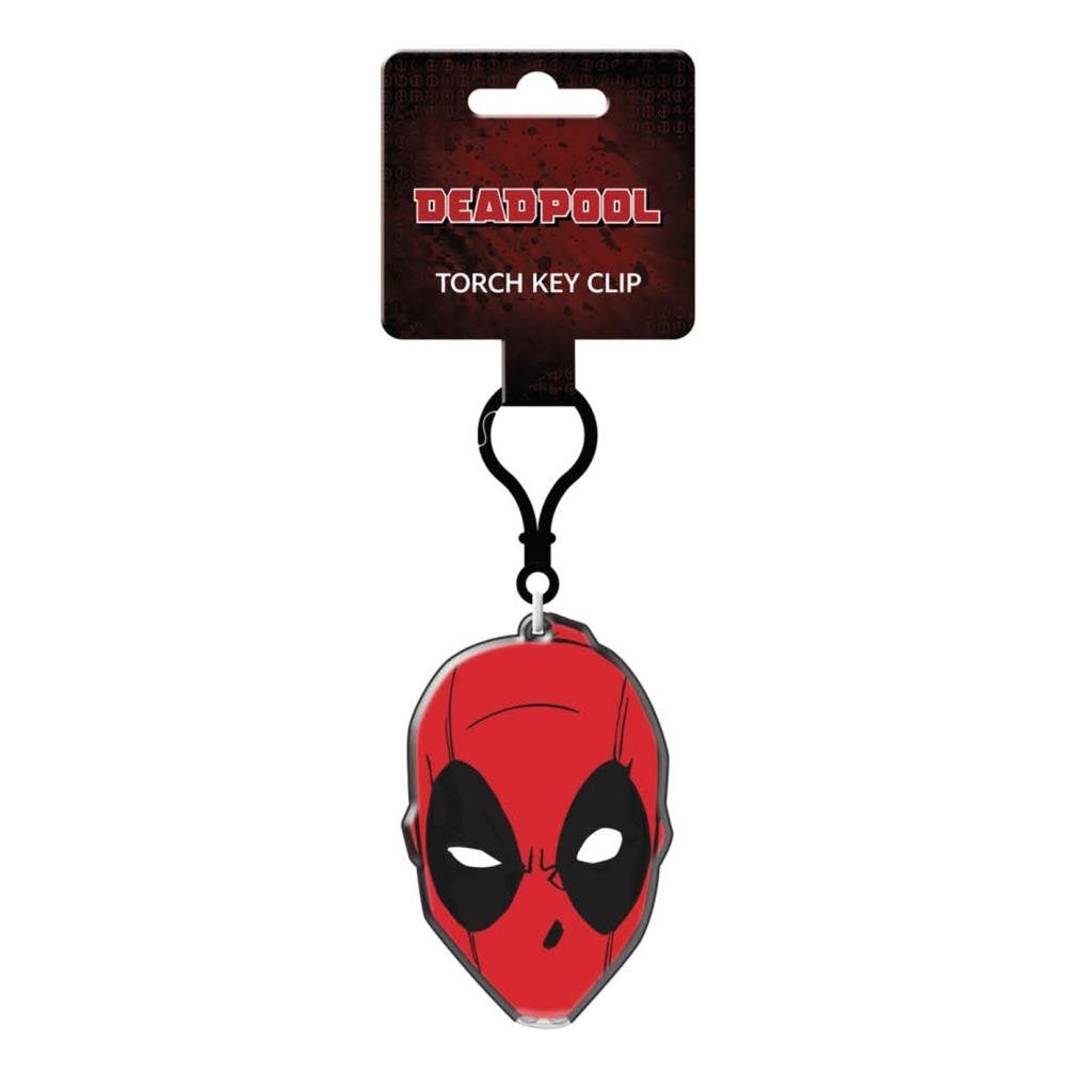 PYRAMID - DEADPOOL (FACE) TORCH KEYCLIP - Disponibile in 2/3 giorni lavorativi Paladone