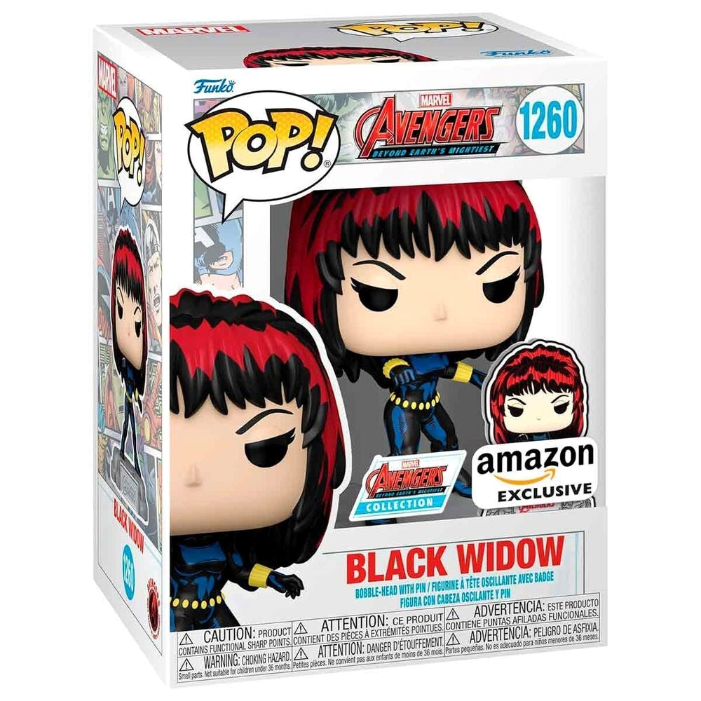 FUNKO POP Marvel: Avengers - 1260 Black Widow With Pin (Exclusive) 9cm - Disponibile in 2/3 giorni lavorativi Funko