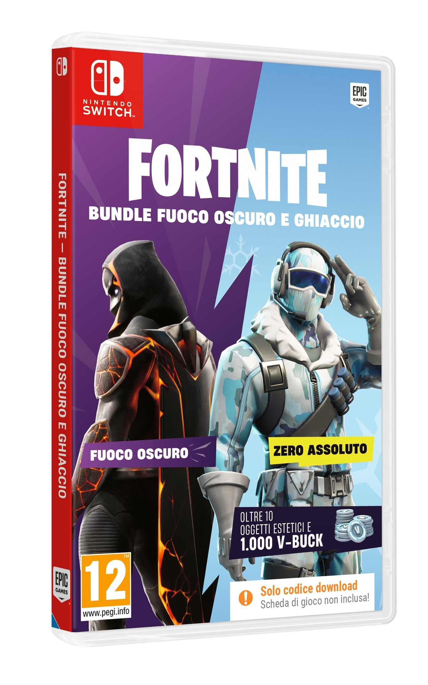 Switch Fortnite Bundle Fuoco Oscuro e Ghiaccio (Codice di Attivazione) - Disponibile in 2/3 giorni lavorativi Cidiverte
