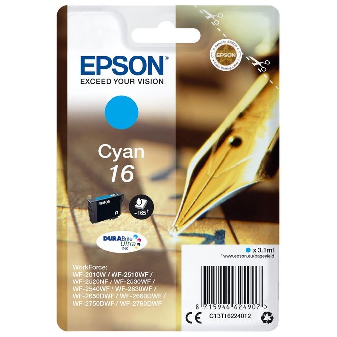 Epson cartuccia ink Penna Cruciverba 16 Ciano - Disponibile in 3-4 giorni lavorativi