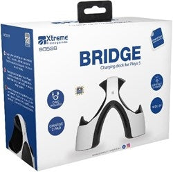 XTREME PLAYSTATION 5 BRIDGE CHARGIN DOCK STATION con led (base di ricarica per 2 pad) Xtreme