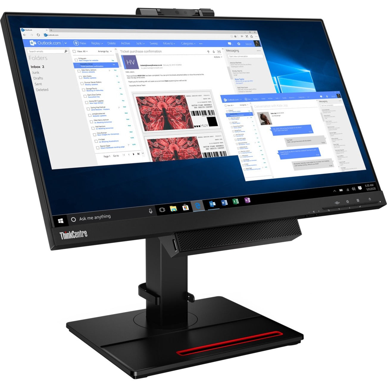 Lenovo All-In-One ThinkCentre TIO 22" Gen4 + PC M910q Tiny Intel i5-6400T Ram 8GB SSD 240GB Webcam Freedos (Ricondizionato Grad GameSIDE&Tech