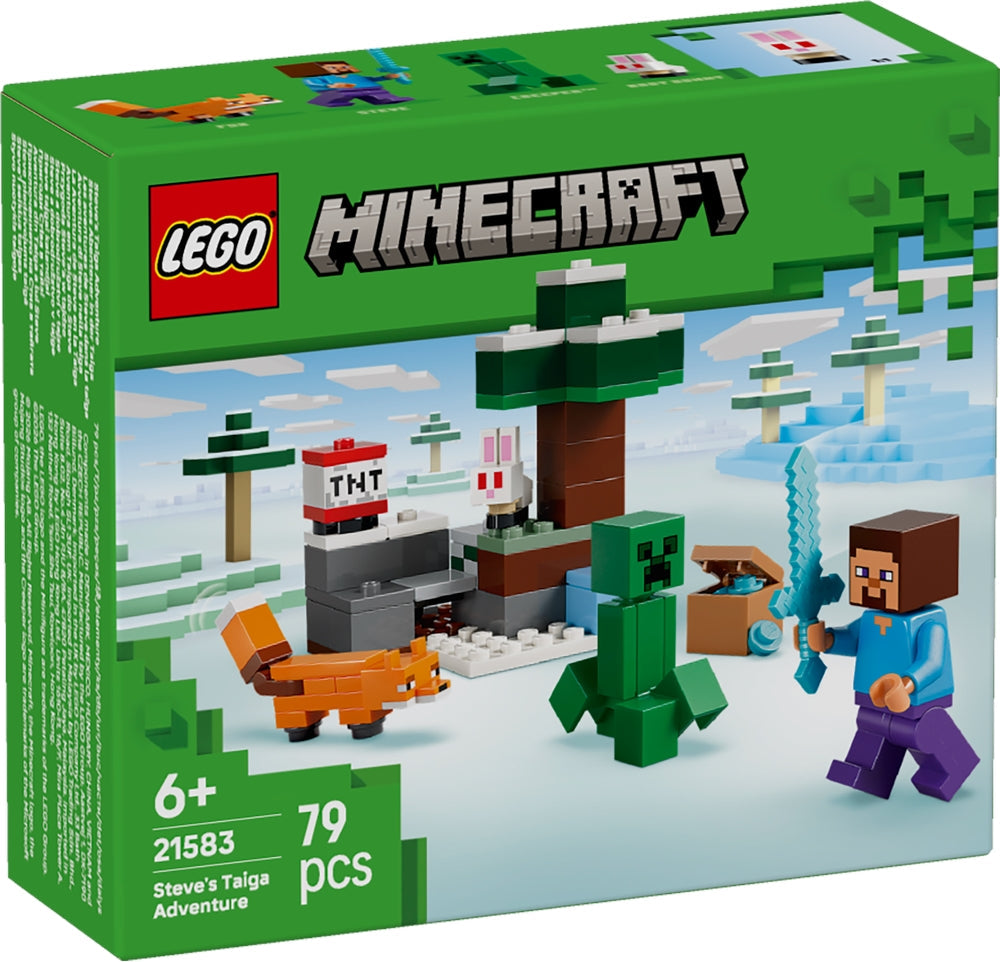 LEGO 21583 MINECRAFT - Avventura di Steve nella taiga - Disponibile in 2/3 giorni lavorativi LEGO