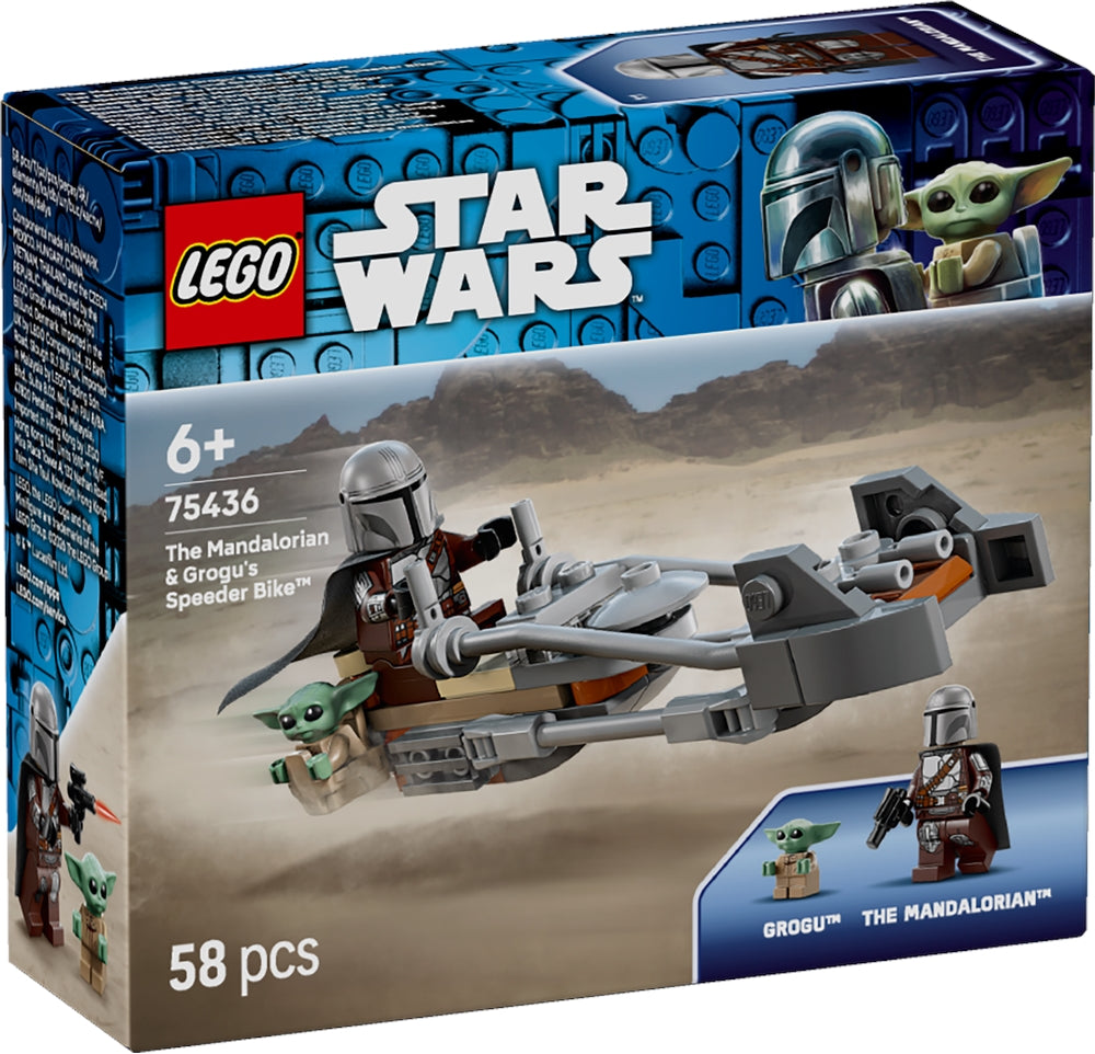 LEGO 75436 STAR WARS - Speeder Bike del Mandaloriano e di Grogu - Disponibile in 2/3 giorni lavorativi LEGO