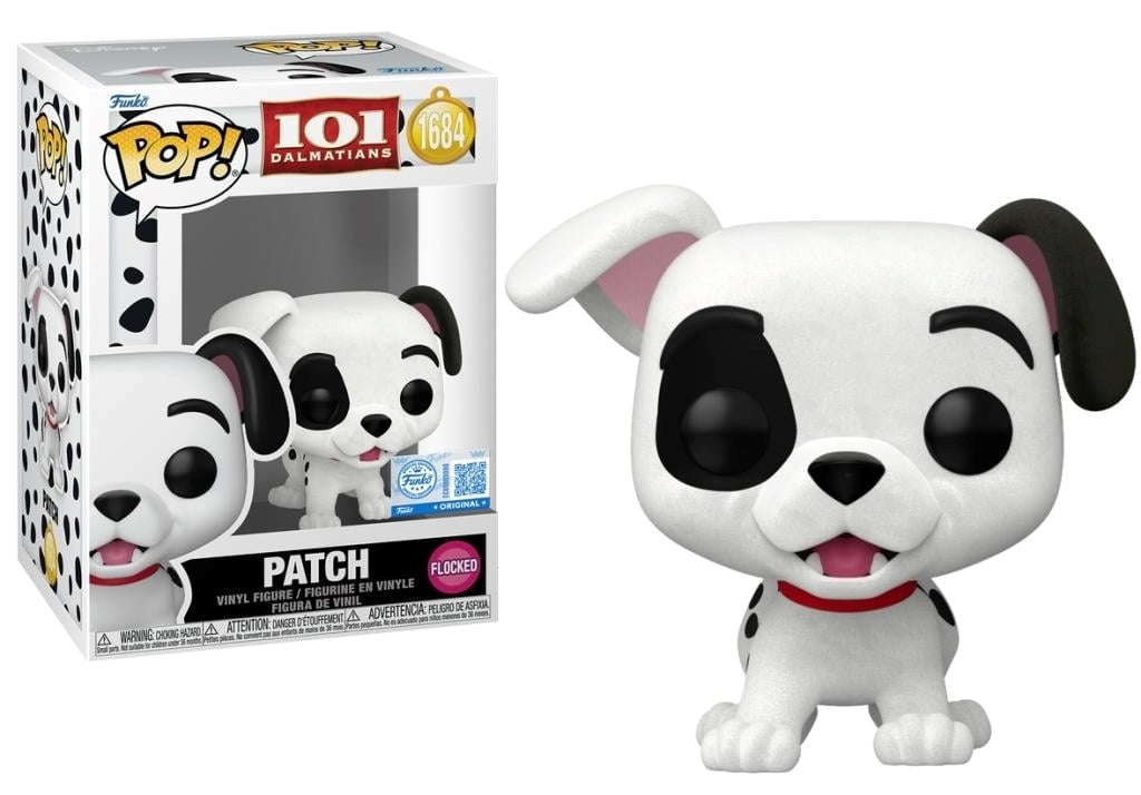 FUNKO POP Disney: 101 Dalmatians - 1684 Patch (Flocked) (Exclusive) 9cm - Disponibile in 2/3 giorni lavorativi Funko