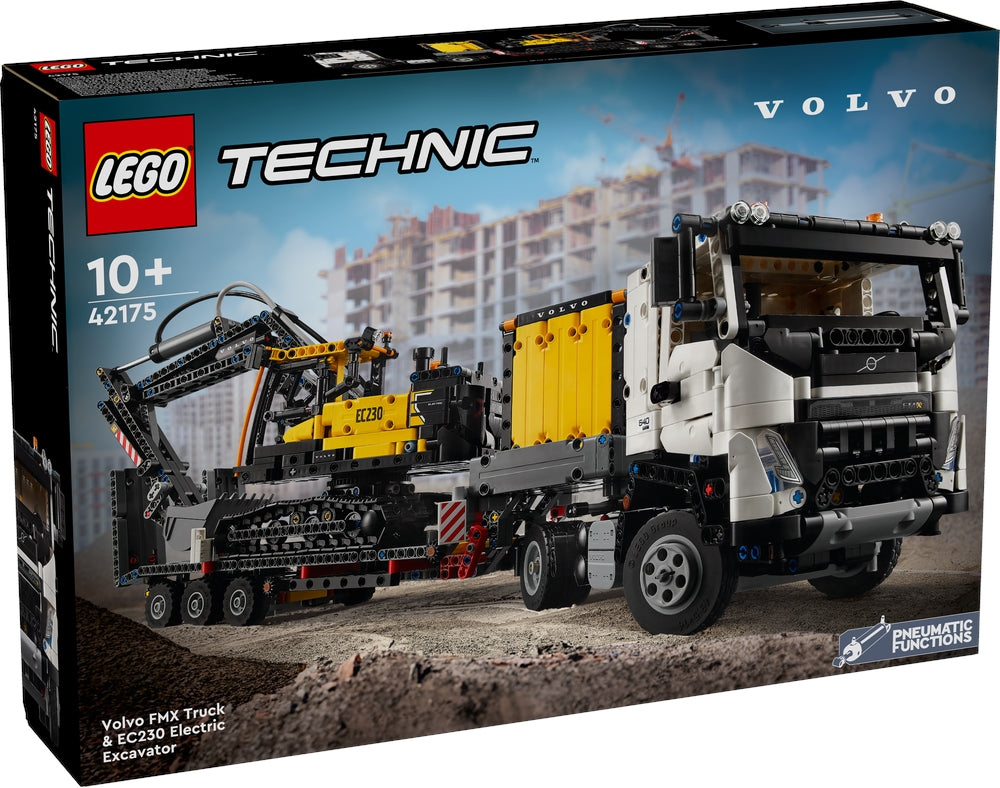 LEGO 42175 TECHNIC Autocarro Volvo FMX ed Escavatore elettrico EC230 LEGO
