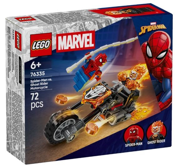 LEGO 76335 SUPER HEROES MARVEL - Spider-Man vs. Ghost Rider in motocicletta - Disponibile in 2/3 giorni lavorativi LEGO