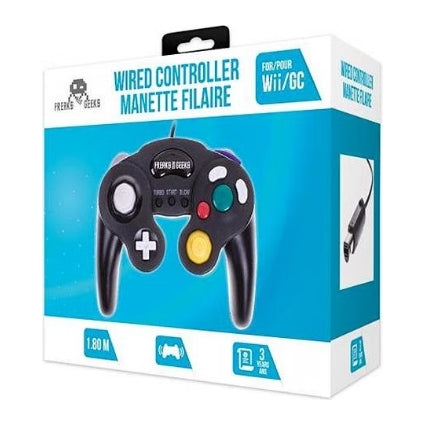 Wii/GC Black Controller with Turbo and Slow Motion - Disponibile in 2/3 giorni lavorativi Trade Invaders