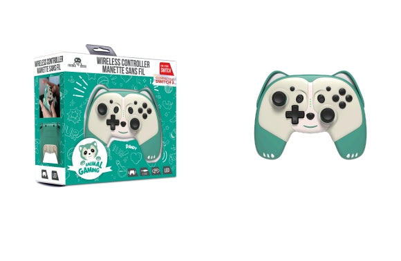 Wireless Controller Pandy for Switch 1 & 2 / PC with paddles - KAWAI Green - NANO Trade Invaders