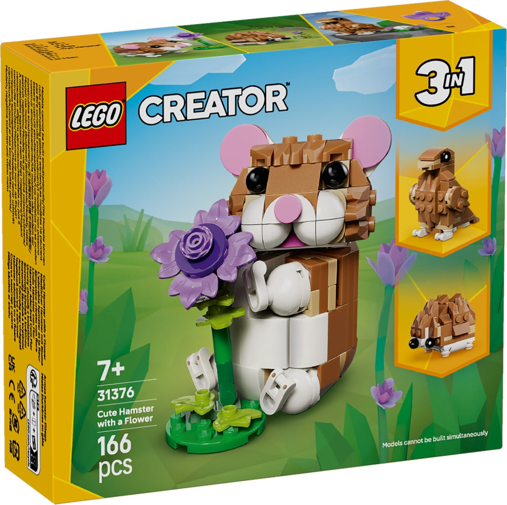 LEGO 31376 CREATOR - Simpatico criceto con fiore - Disponibile in 2/3 giorni lavorativi LEGO