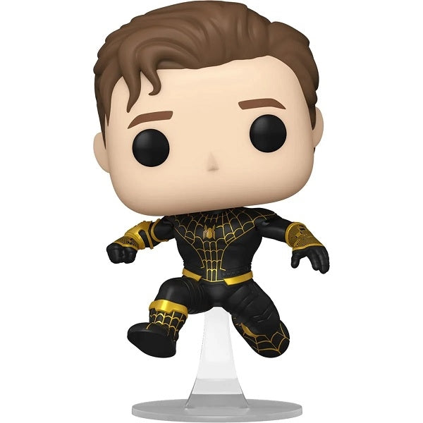 FUNKO POP Marvel: Spider-Man No Way Home - 911 Spider-Man Unmasked (Black & Gold Suit) (Exclusive, possibile allocazione) 9 cm Funko
