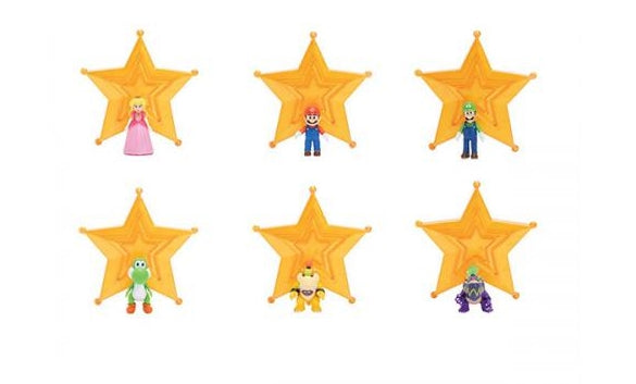 JAKKS PACIFIC Super Mario Galaxy Assortimento di Mini Figures con Accessorio Basic 12 pezzi - Disponibile in 2/3 giorni lavorativi Jakks Pacific