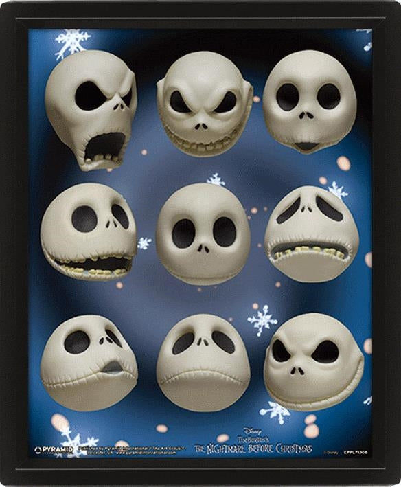 PYRAMID NIGHTMARE BEFORE CHRISTMAS (JACK EXPRESSIONS) - POSTER 3D LENTICULAR INCORNICIATO Pyramid