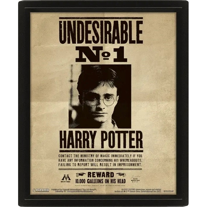 PYRAMID HARRY POTTER (POTTER SIRIUS) - POSTER 3D LENTICULAR INCORNICIATO Pyramid