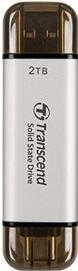 Transcend ESD310 - SSD - 512 GB - extern (tragbar) - USB 3.2 Gen 2x1 (USB-C Steckverbinder) - Silber TRANSCEND