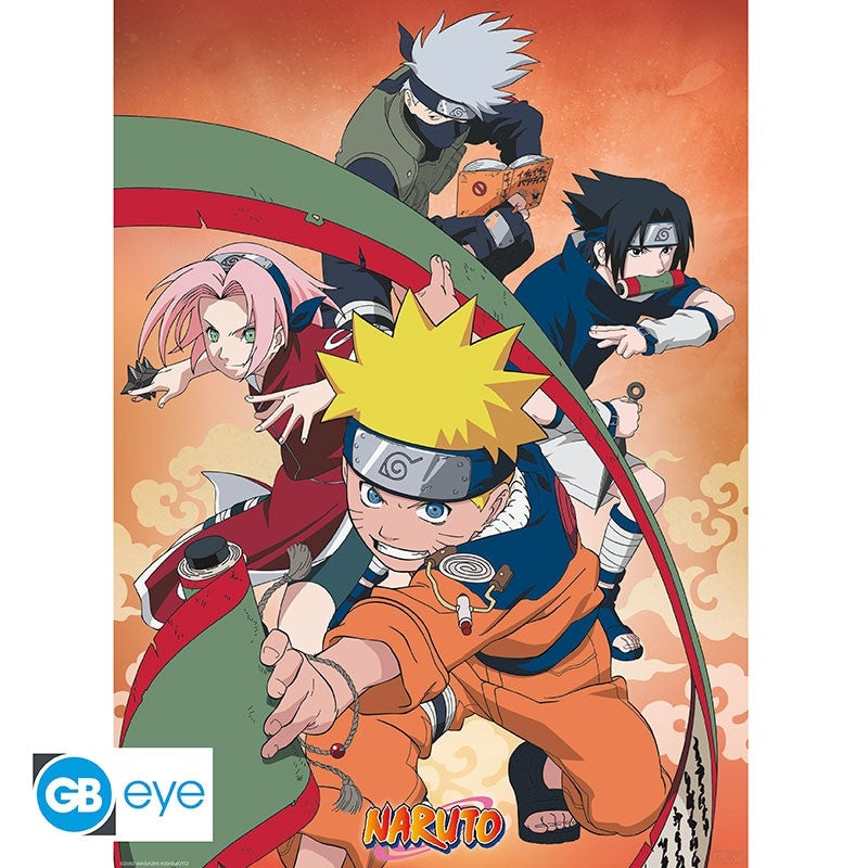 ABYSTYLE NARUTO - Set 2 Poster: " Team 7 " (52x38Cm) - Disponibile in 2/3 giorni lavorativi Abystyle