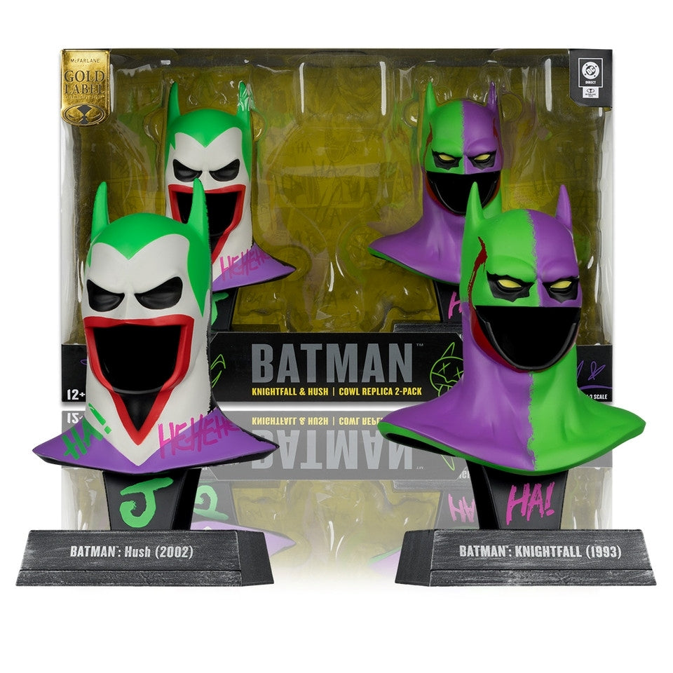 McFarlane Toys: DC Direct Batman - 1:3 Cowls Mini Replica 2-pack Batman Cowls Hush & Knightfall 18cm McFarlane Toys