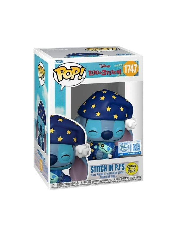 FUNKO POP Disney: Lilo & Stitch - 1747 Stitch In Pj's (Glows in the Dark) (Exclusive) 9cm Funko