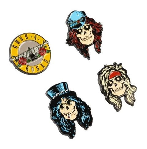 ERIK. SET DI 4 SPILLETTE BADGE GUNS N ROSES ERIK.