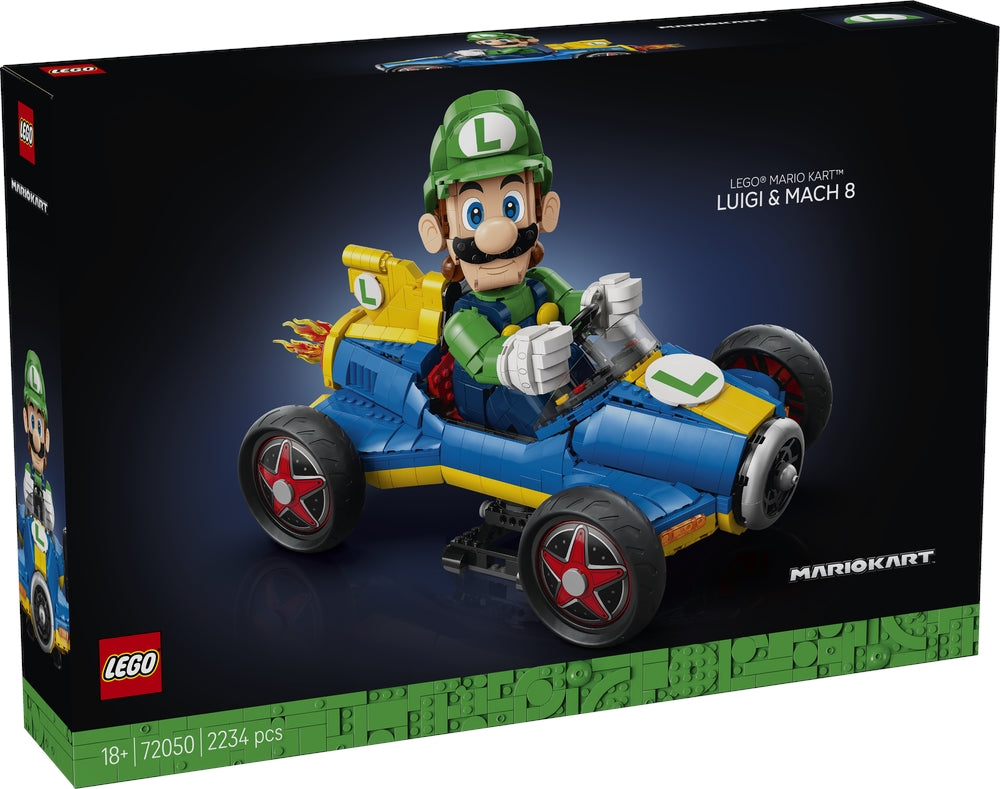 LEGO 72050 SUPER MARIO - Mario Kart: Luigi & Mach 8 - Disponibile in 2/3 giorni lavorativi LEGO
