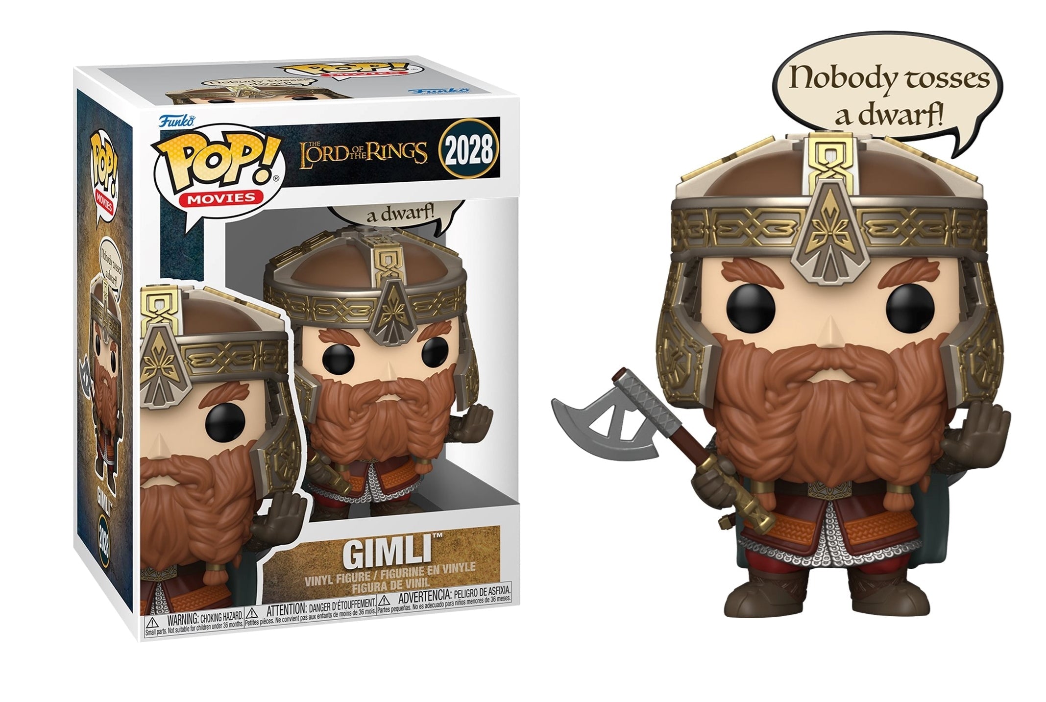 FUNKO POP Sayings Movies: The Lord Of The Ring - 2028 Gimli 9cm - Disponibile in 2/3 giorni lavorativi Funko