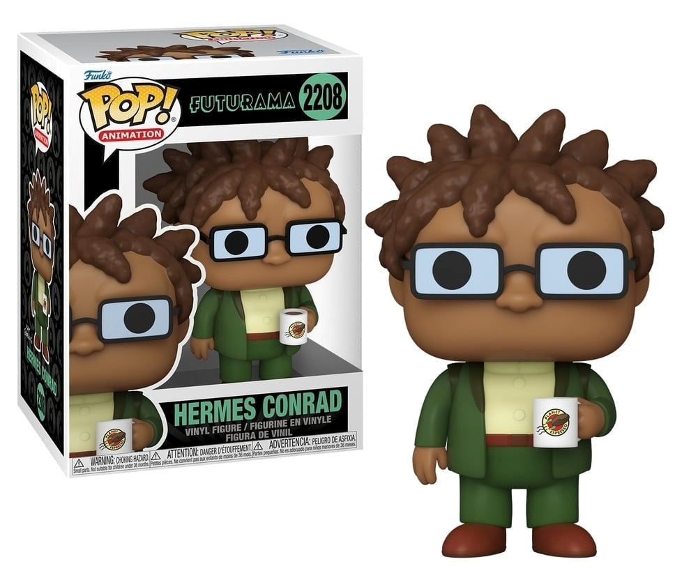 FUNKO POP Animation: Futurama - 2208 Hermes Conrad With Mug 9cm Funko