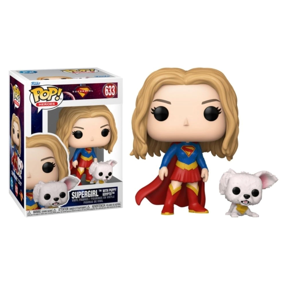 FUNKO POP Heroes: DC Comics Supergirl - 633 Supergirl With Puppy Crypto 9cm - Disponibile in 2/3 giorni lavorativi Funko