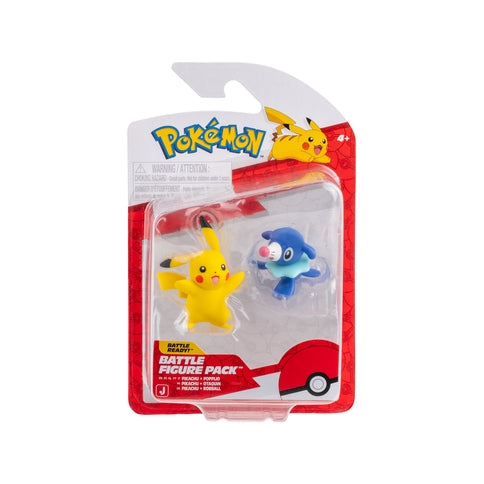 JAZWARES Battle Figure Pack: Pokemon - Popplio & Pikachu Jazwares