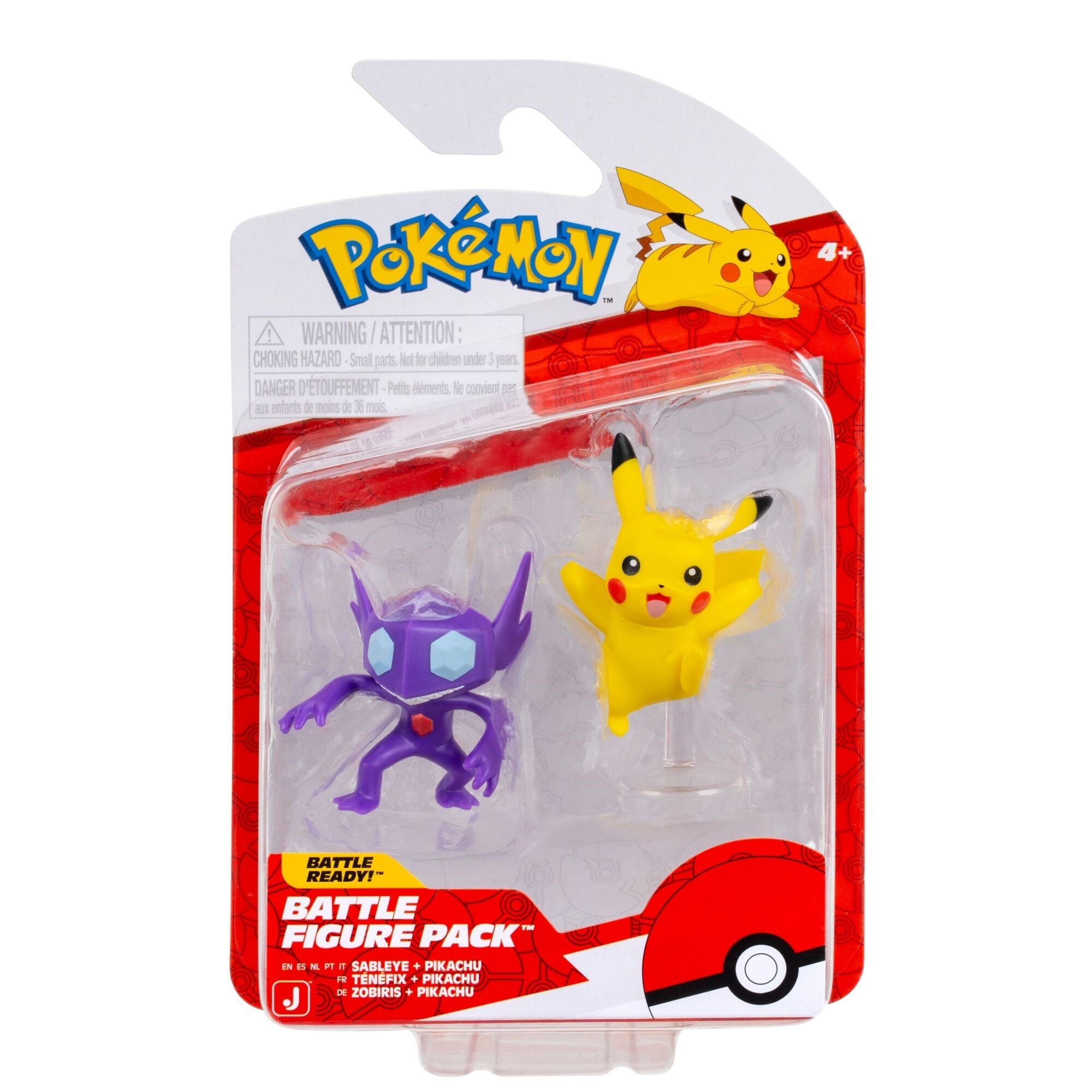 JAZWARES Battle Figure Pack: Pokemon - Sableye & Pikachu Jazwares