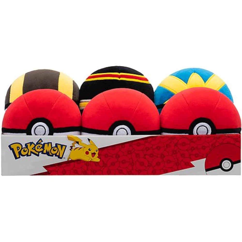 JAZWARES Peluche: Pokemon - PokeBall 12cm Assortito 6pz Jazwares