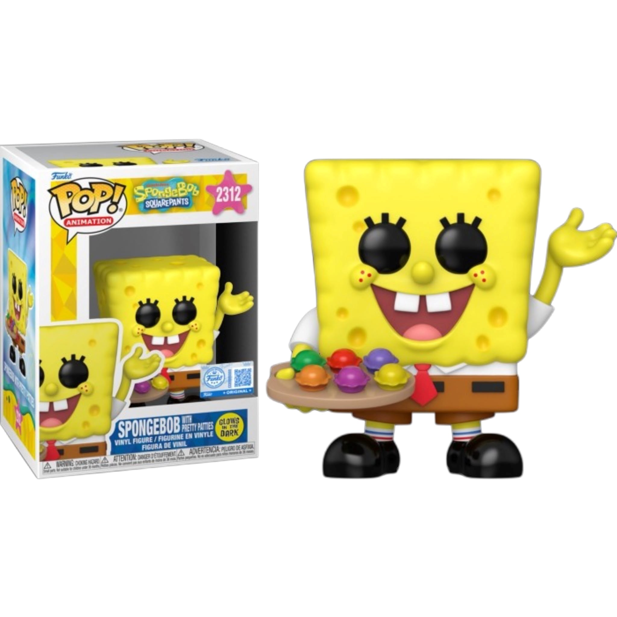 FUNKO POP Animation: Spongebob Squarepants - 2312 Spongebob With Pretty Patties (GW) (Exclusive) 9cm Funko