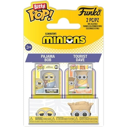FUNKO Bitty POP 2-Pack Minions - Pajama Bob & Tourist Dave Funko