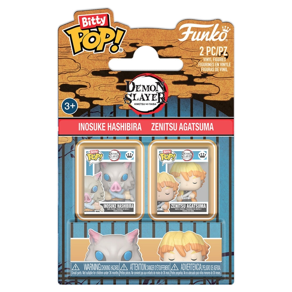 FUNKO Bitty POP 2-Pack Demon Slayer - Inosuke Hashibira & Zenitsu Agatsuma Funko