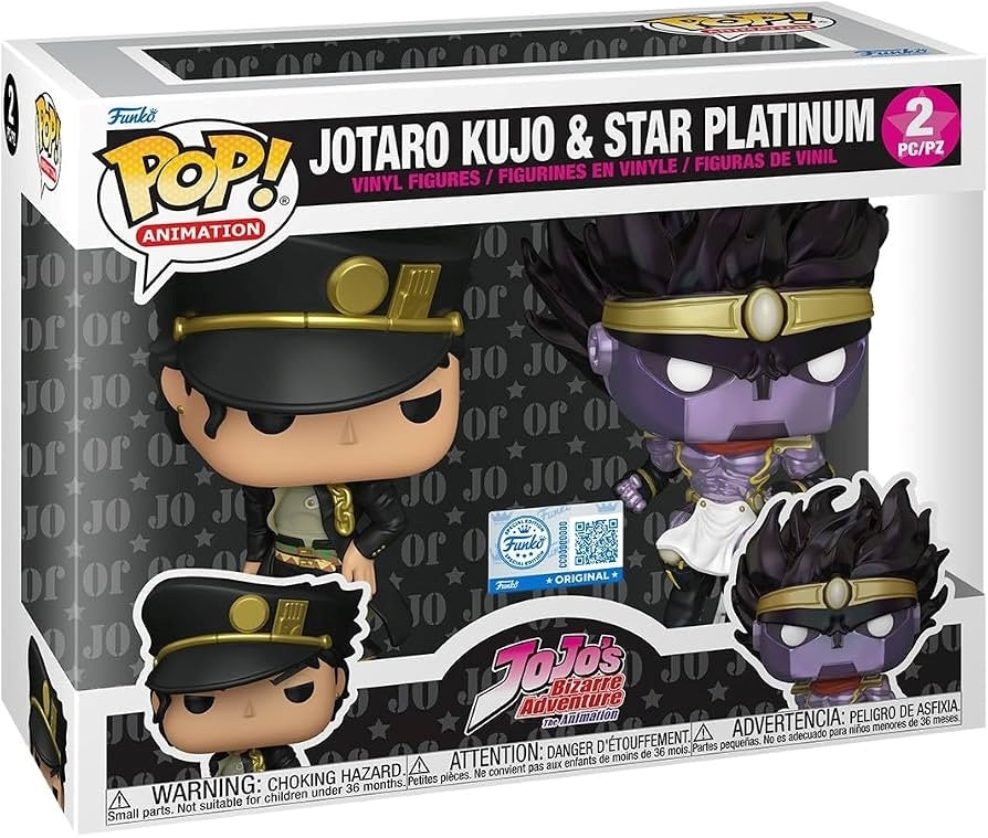 FUNKO POP Animation: Jojo's Bizarre Adventure - Jotaru Kujo & Star Platinum (2pz) (Exclusive) Funko
