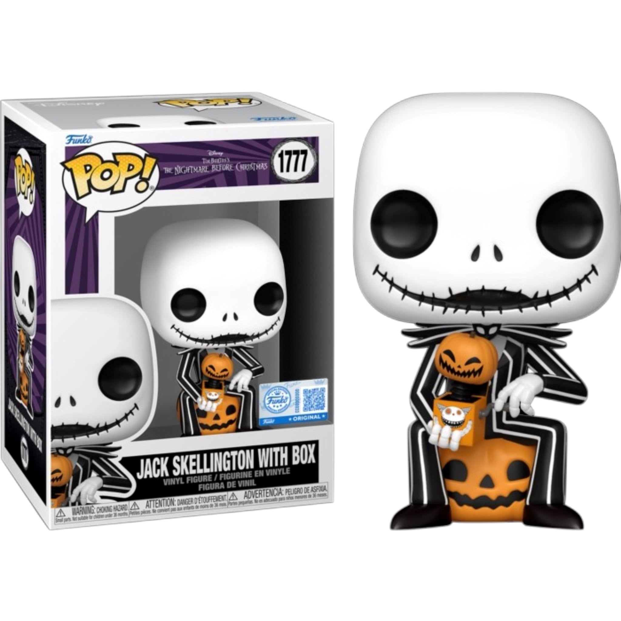FUNKO POP Disney: The Nightmare Before Christmas - 1777 Jack Skellington With Box (Exclusive) 9cm Funko