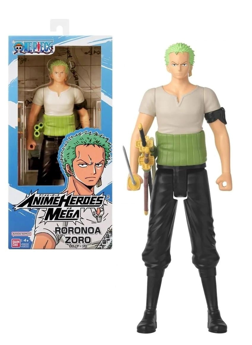 BANDAI RED One Piece: Anime Heroes Mega - Roronoa Zoro 30cm Bandai Red