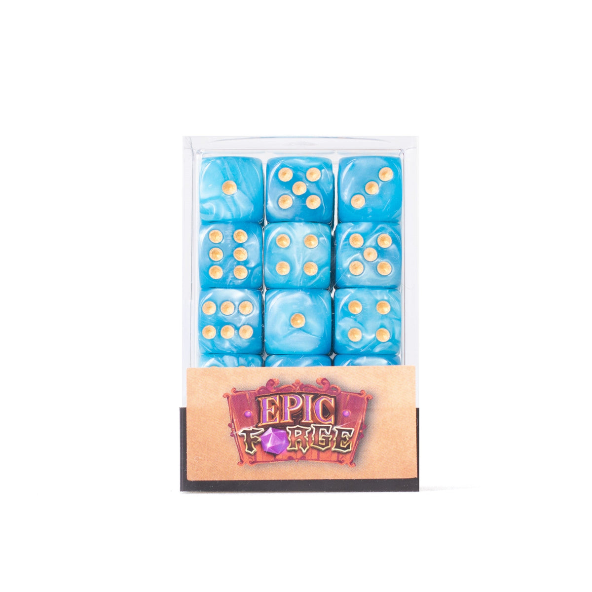 EPIC FORGE 36 Dices pack 6 sides - 12mm - Blue Trade Invaders