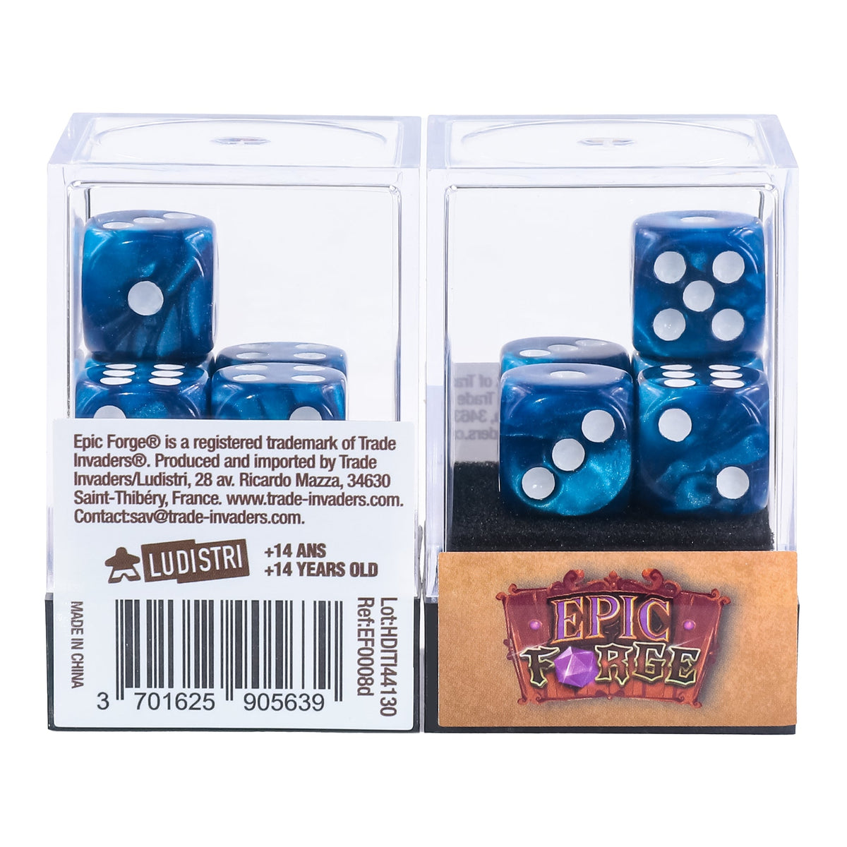 EPIC FORGE 5 dices pack - Blue Pearl Trade Invaders