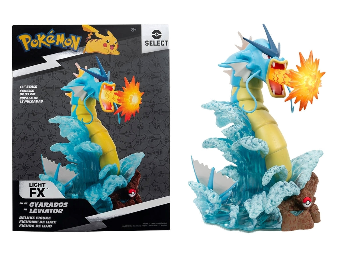 JAZWARES Select Deluxe: Pokemon - Gyarados (Light FX) 33cm Jazwares